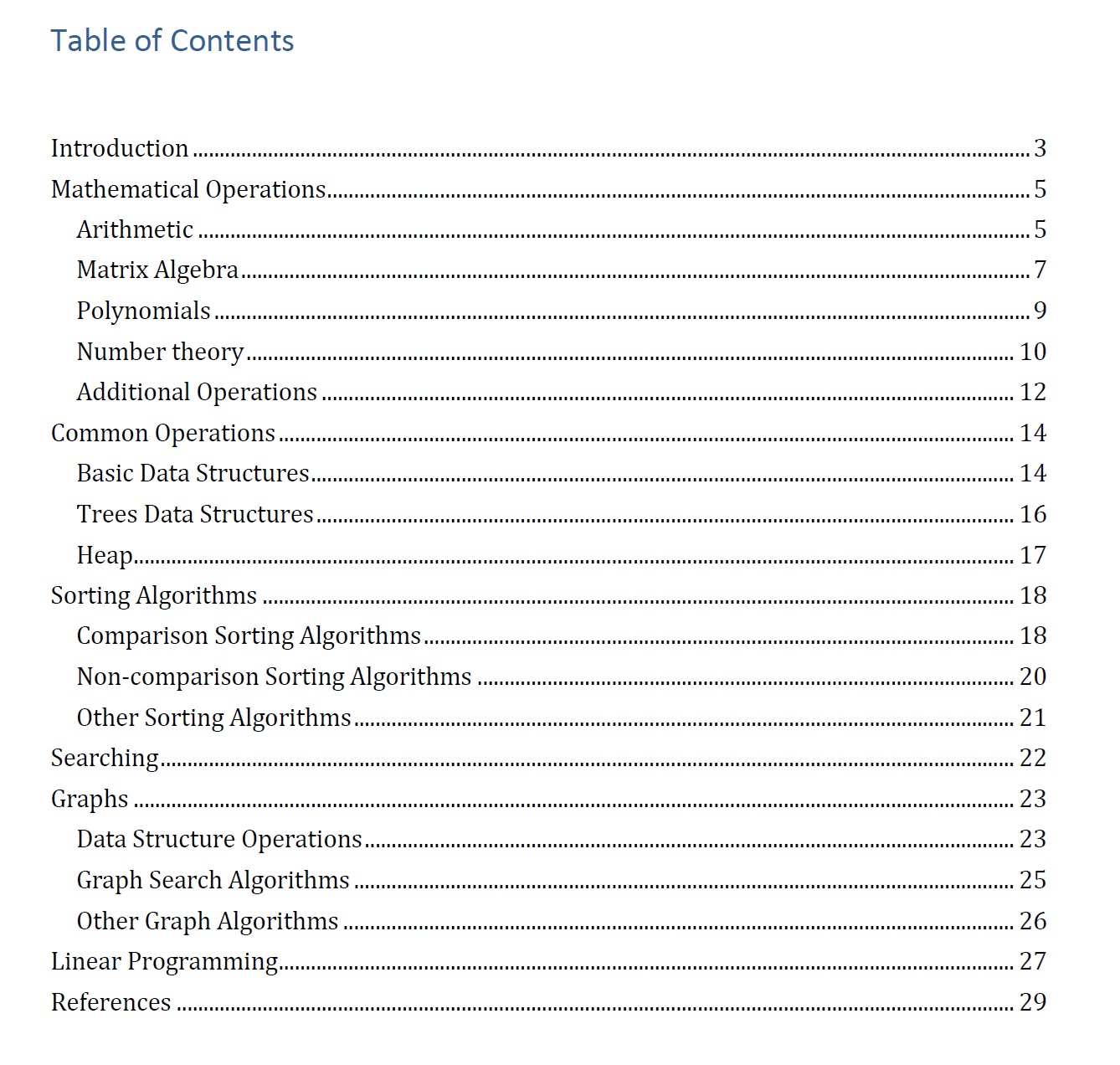Algorithms Cheat Sheet Cover